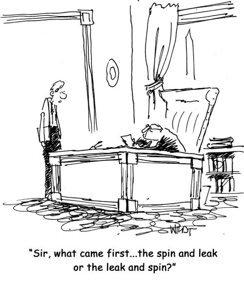 Sir, what came first...the spin and leak or the leak and spin?