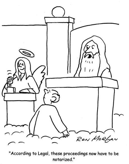 "According to Legal, these proceedings now have to be notarized."
