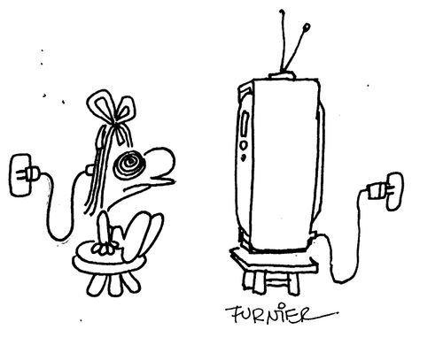 Child plugged into TV