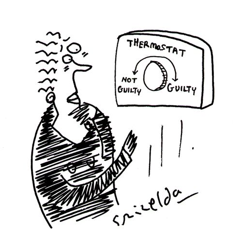 Thermostat with two settings: Guilty and Not Guilty.
