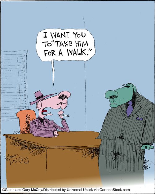 'I want you to 'take him for a walk.''