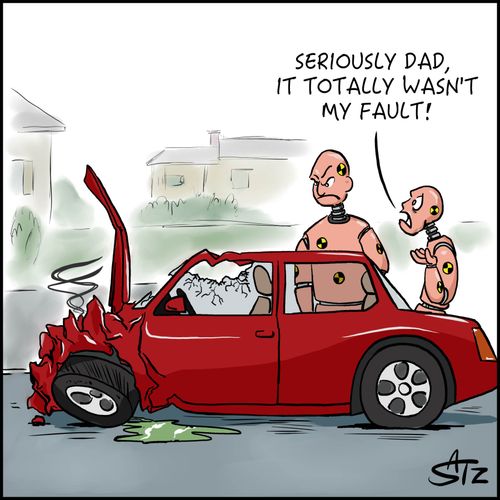 "Seriously Dad, it totally wasn't my fault."