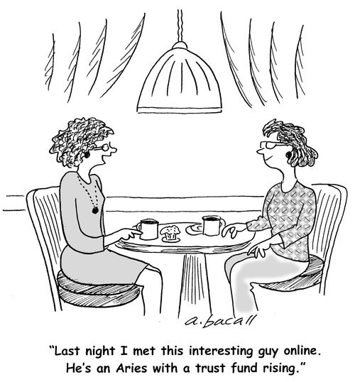 Last night I met an interesting guy online. He's an Aries with a trust fund rising.
