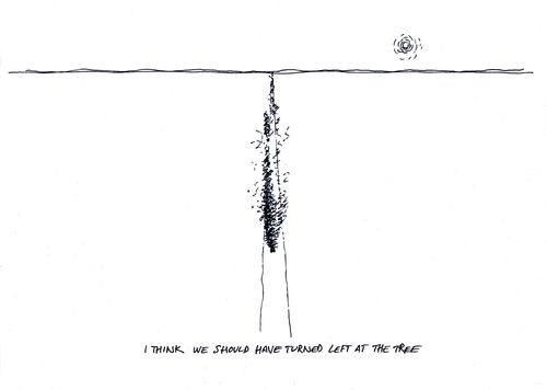 I think we should have turned left at the tree