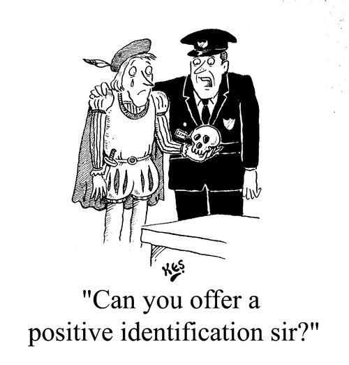 "Can you offer a positive identification, Sir?"