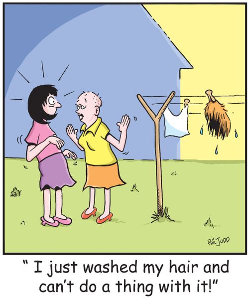 "I just washed my hair and can't do a thing with it!"