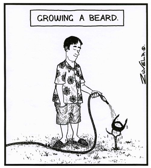 Growing a beard.