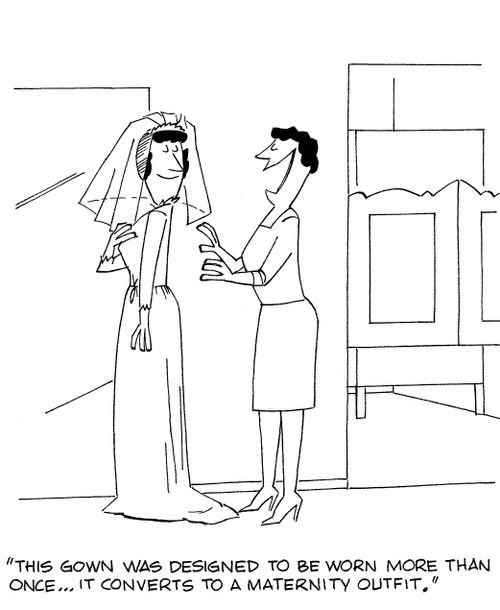 'This gown was designed to be worn more than once...it converts to a maternity outfit.'