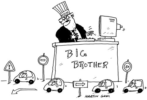 Big Brother controlling traffic