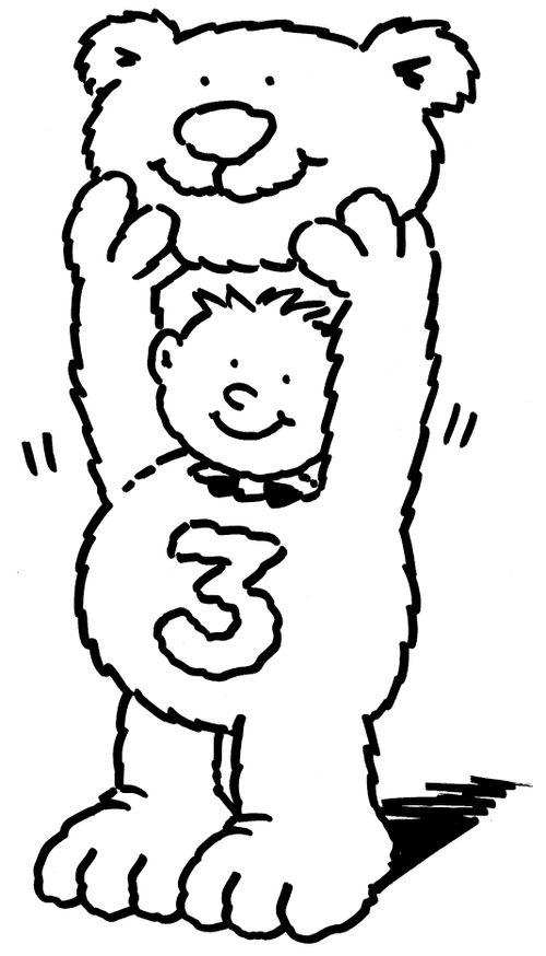 Child in a bear suit.