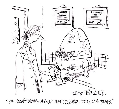 'Don't worry about that, Doctor. It's just a tattoo.'