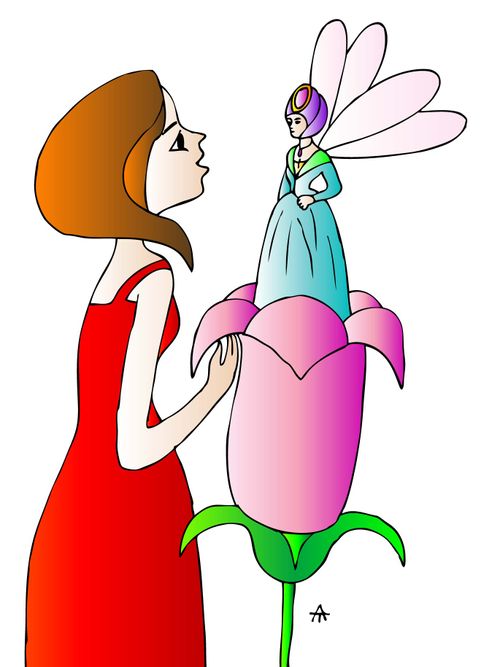 Girl and fairy