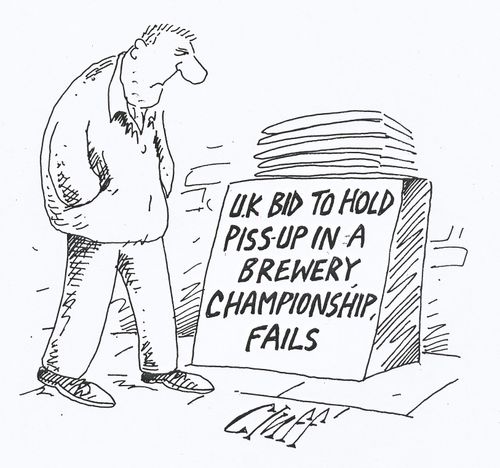 UK bid to hold p***-up in a brewery championship fails.