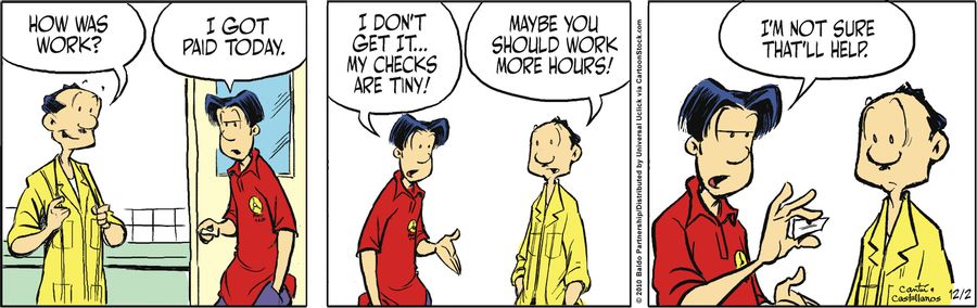 "I don't get it...my checks are tiny!"