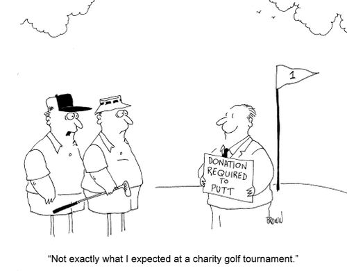 'Not exactly what I expected at a charity golf tournament.'