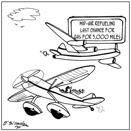 Mid air refuelling--last chance for gas for 5,000 miles.