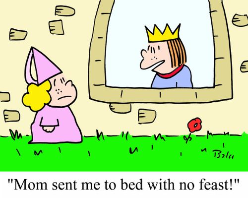'Mom sent me to bed with no feast!'