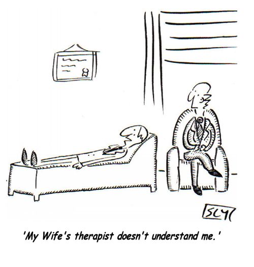 'My wife's therapist doesn't understand me.'