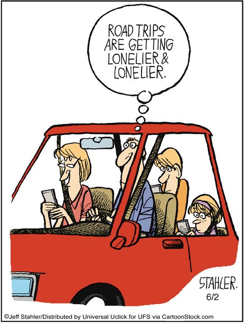 'Road trips are getting lonelier & lonelier.'
