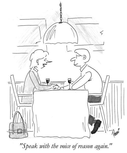 'Speak with the voice of reason again.'
