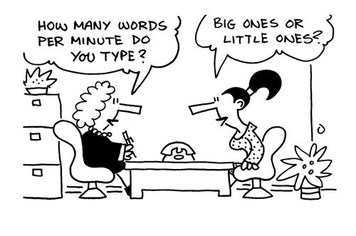 'How many words per minute do you type?'