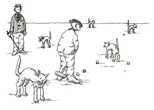 101 uses of a dead cat: croquet hoops.
