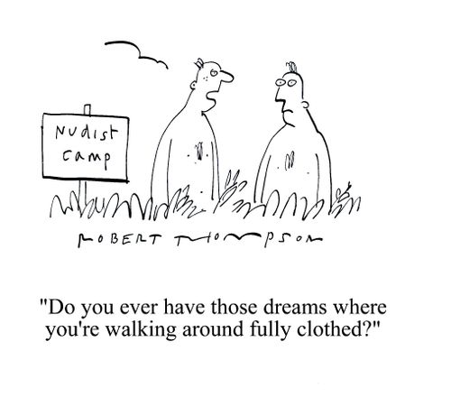 'Do you ever have those dreams where you're walking around fully clothed?'