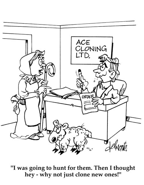 'I was going to hunt for them. Then I thought hey - why not just clone new ones!'