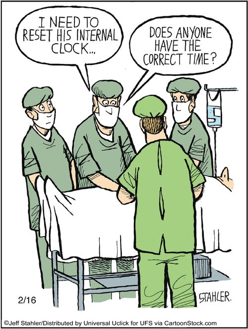 'I need to reset his internal clock...does anyone have the correct time?'