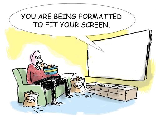 'You are being formatted to fit your screen.'