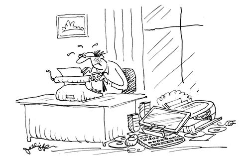 Abandoning the computer for a typewriter.