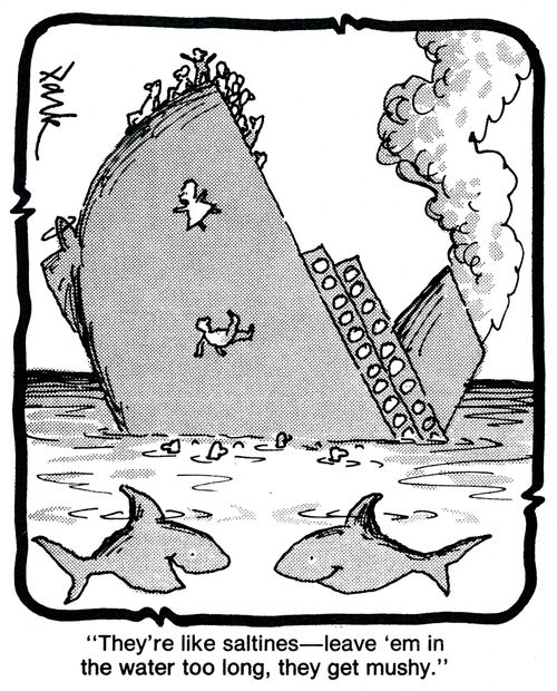'They're like saltines - leave 'em in the water too long, they get mushy.'