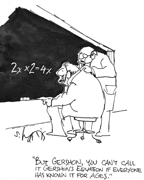 'But Gershon, you can't call it Gershon's Equation if everyone has known it for ages.'