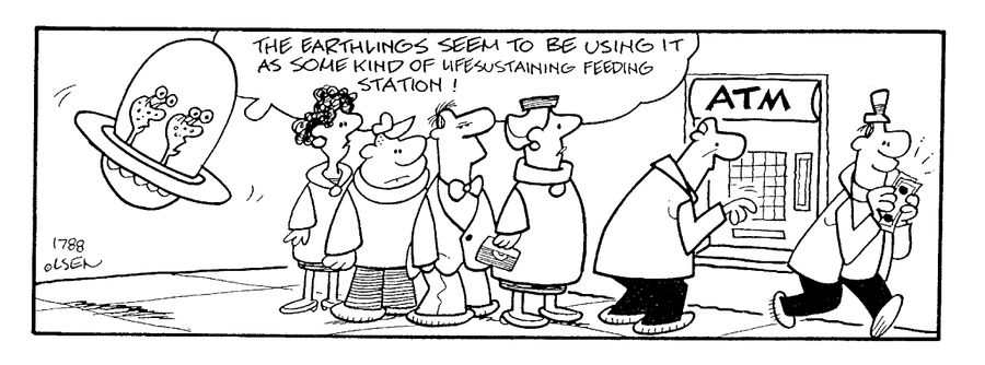 "The earthlings seem to be using it as some kind of life sustaining feeding machine!"