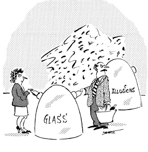 Recycling bank for illusions,