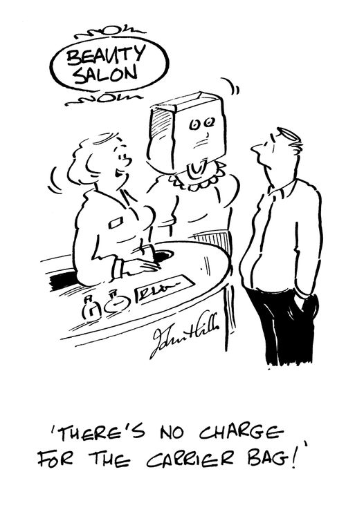 'There's no charge for the carrier bag!'