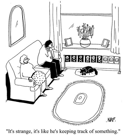 'It's strange, it's like he's keeping track of something.'