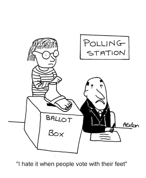 'I hate it when people vote with their feet'