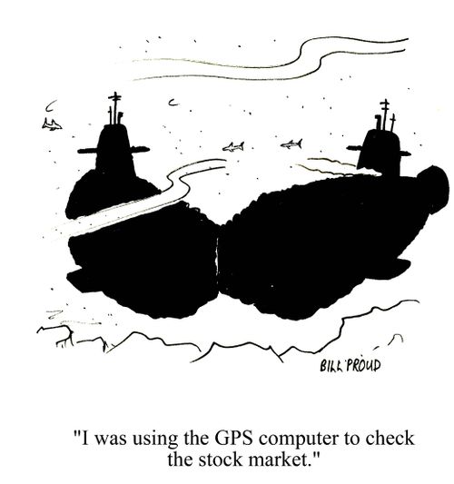 'I was using the GPS computer to check the stock market.'
