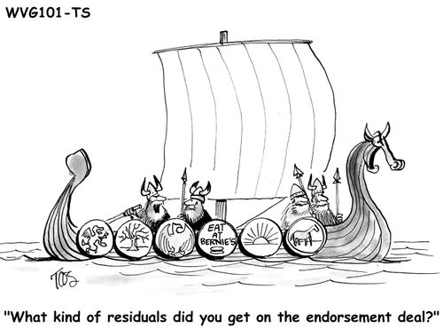 'What kind of residuals did you get on the endorsement deal?'