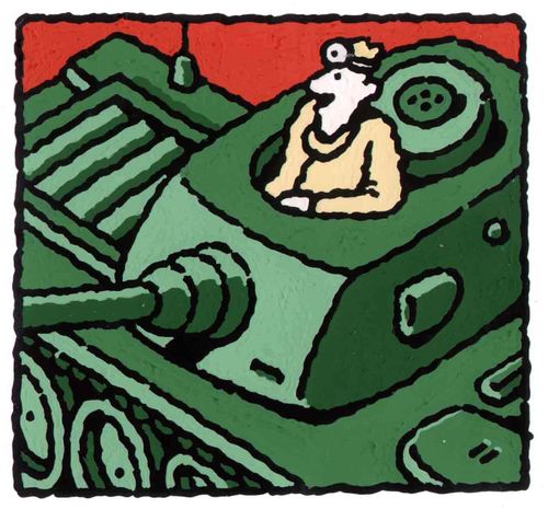 Man in a tank.
