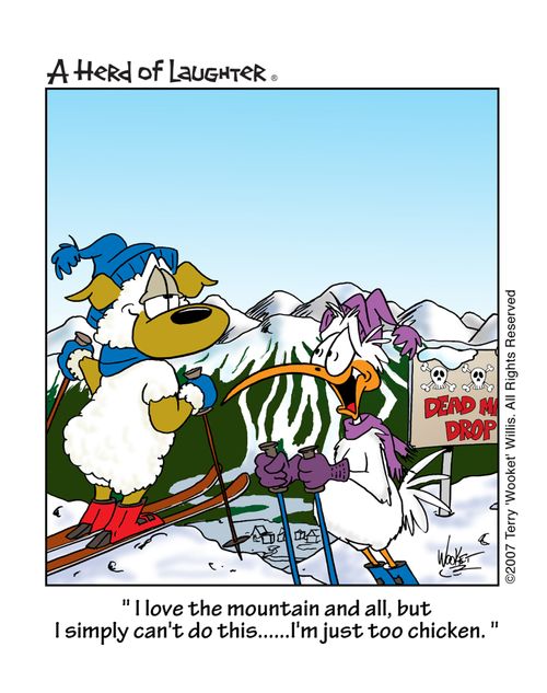'I love the mountains and all, but I simply can't do this....I'm just too chicken.'