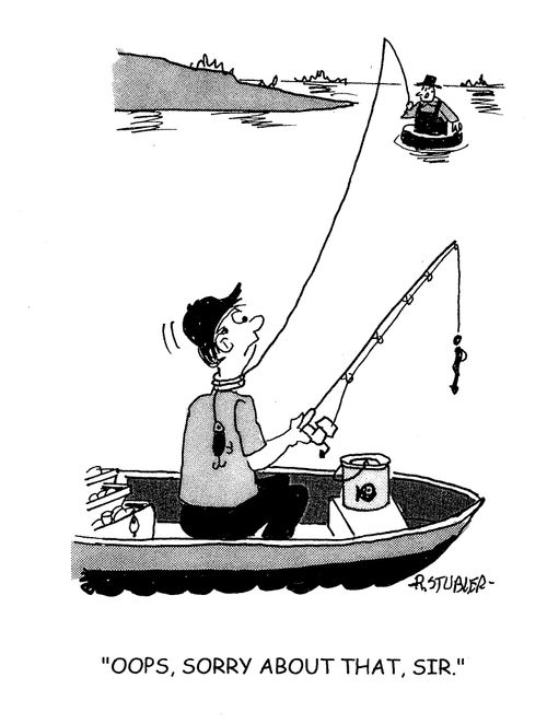 'Oops, sorry about that,sir.'