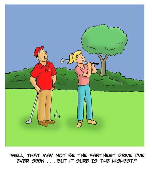 "Well, that may not be the farthest drive I've ever seen...but t sure is the highest!"