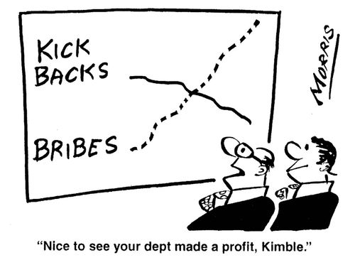 'Nice to see your dept made a profit, Kimble.'