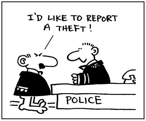 'I'd like to report a theft.'