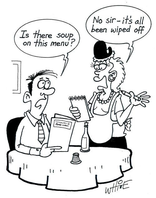 "Is there soup on this menu?"