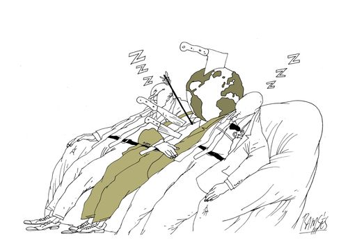 People sleeping while the world is murdered.