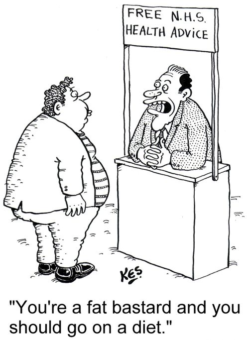 'You're a fat bastard and you should go on a diet.'