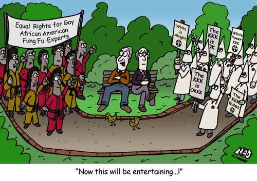 'Now this will be entertaining...!'